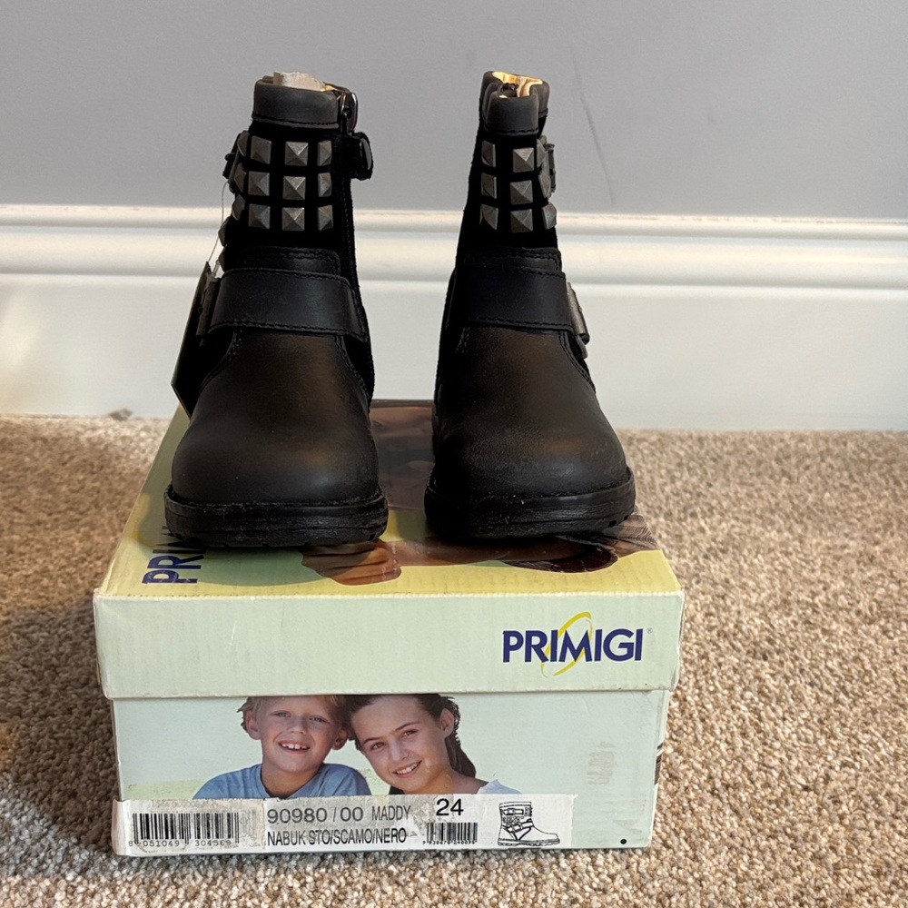 Primigi Black Kids Boots with Buckle Detail